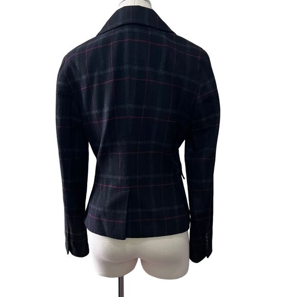Talbots Tartan Plaid Women's Wool Two Button Blazer Size 8 Academia - Picture 2 of 8